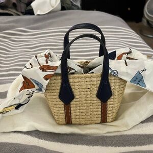 Tory Burch mini raffia Handbag